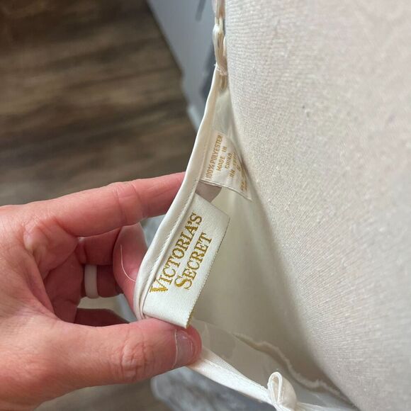 Vtg Victoria's Secret Long Front Slit Sheer Floral Sleeveless Nightgown S *Read - Picture 9 of 14